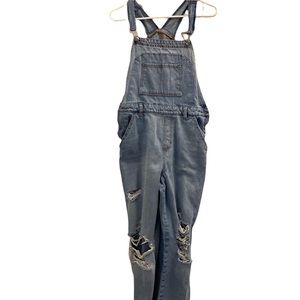 Wild fable distressed overalls
